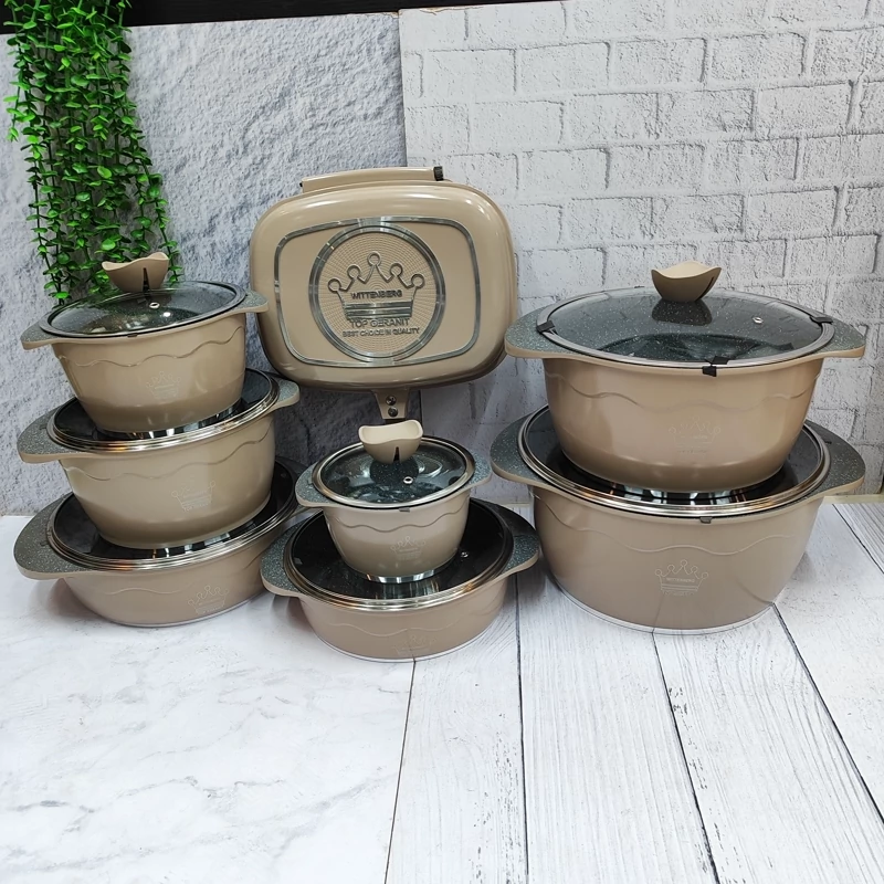 سرویس قابلمه چدن گرانیت 16پارچه ویتنبرگ