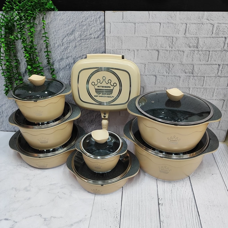 سرویس قابلمه گرانیت چدن 16پارچه ویتنبرگ