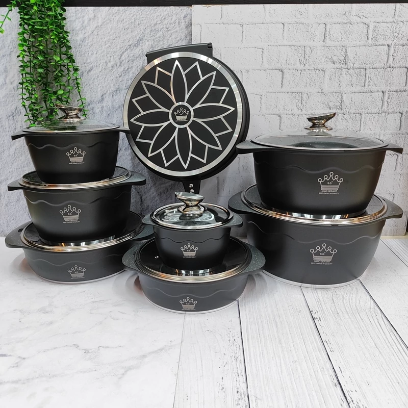 سرویس قابلمه چدن گرانیتی 16پارچه اقتصادی(اس جی)