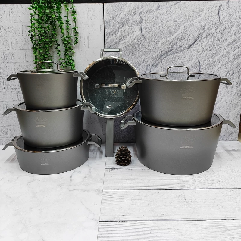 سرویس قابلمه چدن گرانیتی 12پارچه(اس جی)