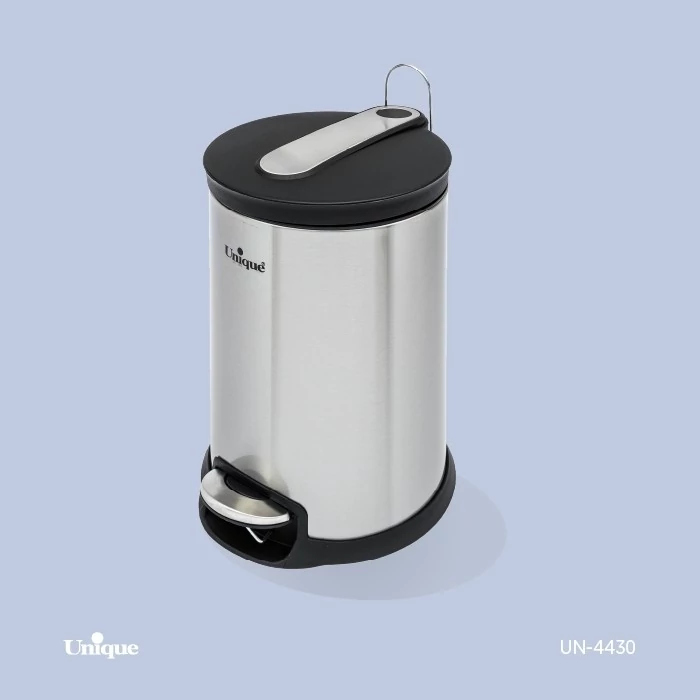 سطل زباله استیل 16لیتری باآرام بند(یونیک)