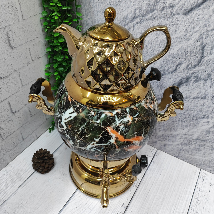 سماور گازی طرح سنگی ترموکوبل دار(آتنا)