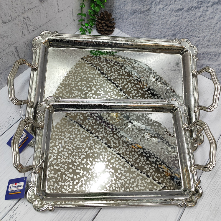 سینی استیل پذیرایی یونیک جفتی