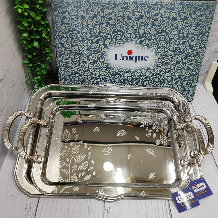 سینی استیل پذیرایی جفتی (یونیک)