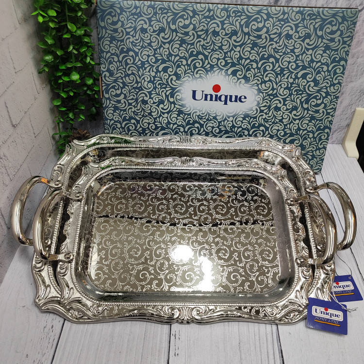 سینی پذیرایی جفتی استیل یونیک