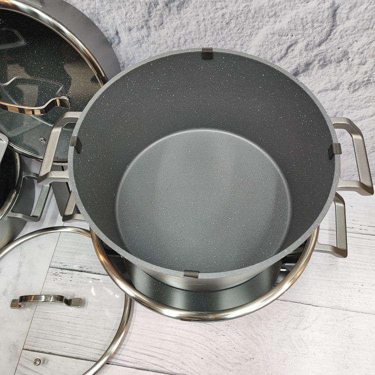 سرویس قابلمه چدن گرانیتی 12پارچه(اس جی)