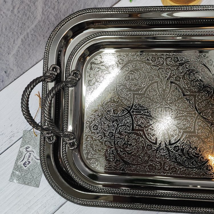 سینی پذیرایی دوعددی دودی (وینکس)