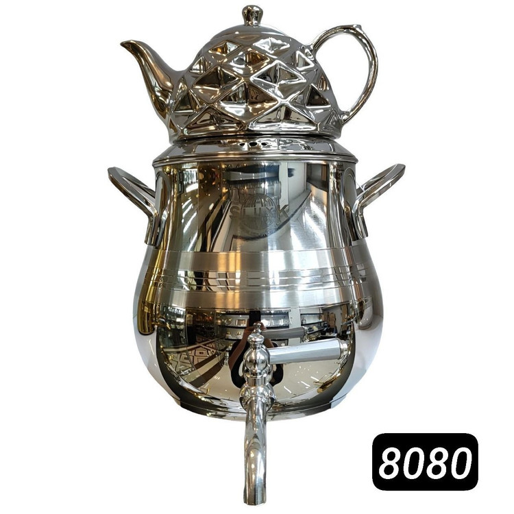 کتری قوری استیل کف چدن8080 (اس لوکس)