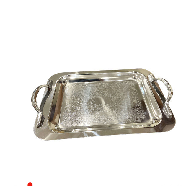 سینی براق استیل بدون پایه کوچک67(یونیک)