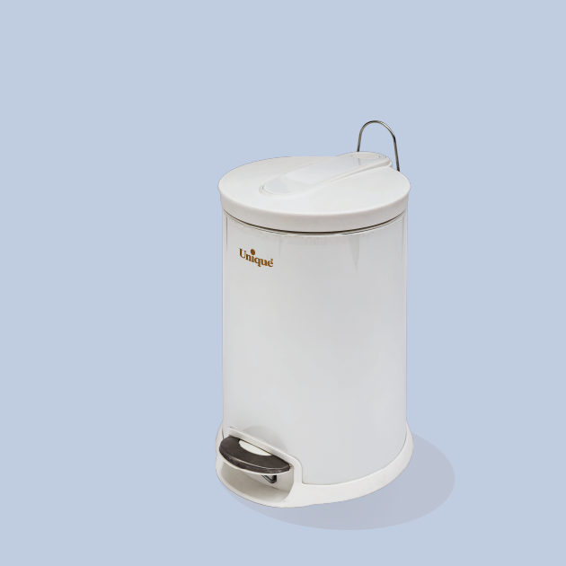 سطل زباله 12 لیتر سفید(یونیک)