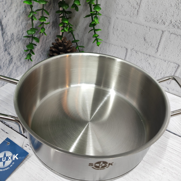 تابه استیل سایز 20دو دسته فلت(اس لوکس)