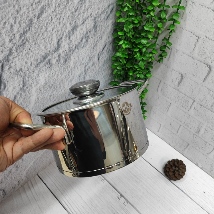 قابلمه استیل سایز16 طرح فلت(اس لوکس)