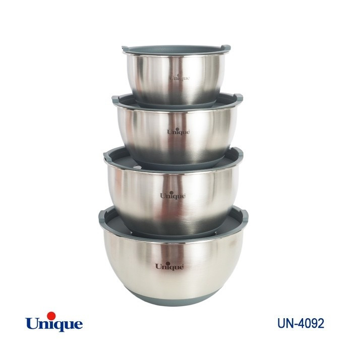 لگن 4پارچه استیل درب دار (یونیک)