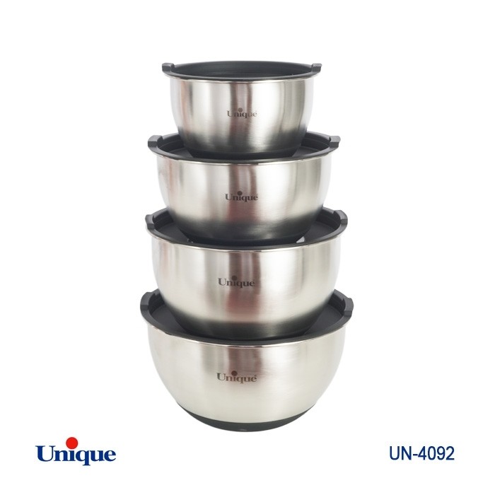 لگن 4پارچه استیل درب دار (یونیک)