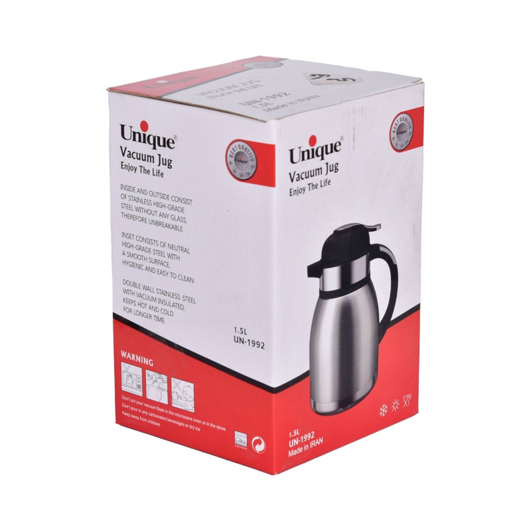 فلاسک 1/5لیتر استیل دکمه وسط(یونیک)