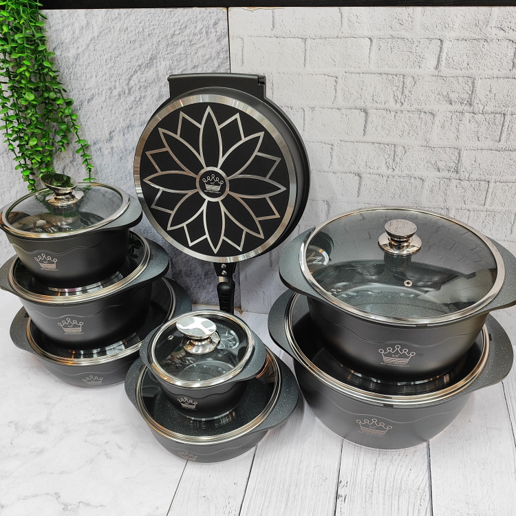 سرویس قابلمه چدن گرانیتی 16پارچه اقتصادی(اس جی)