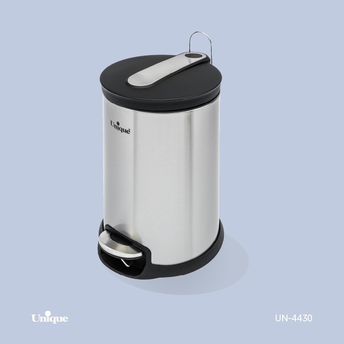 سطل زباله استیل 16لیتری باآرام بند(یونیک)