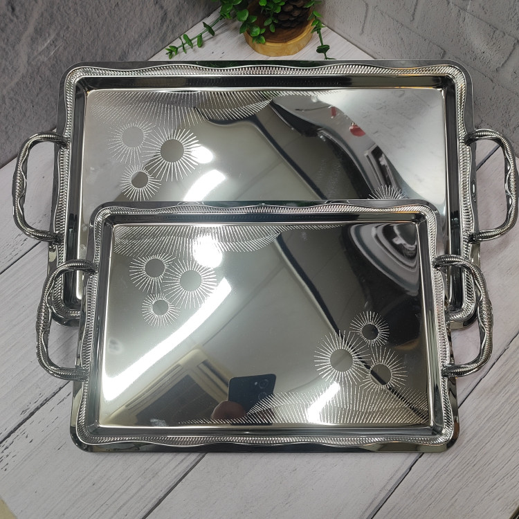 سینی پذیرایی دوعددی سیلور وینکس
